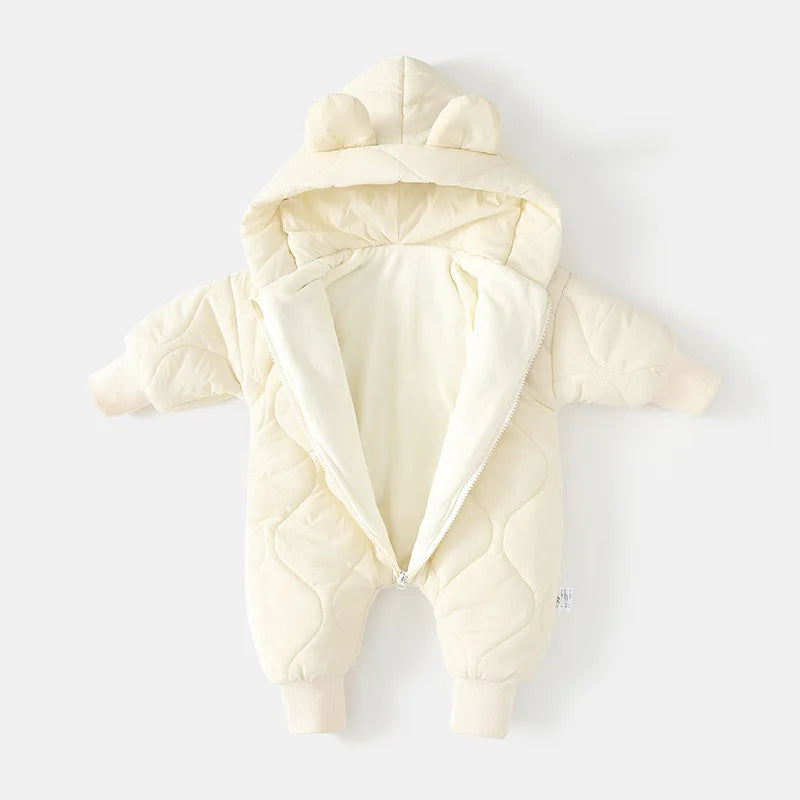 Quilted Bear Baby Romper – Cosy, Cuddly & Winter-Ready 🐻🧣