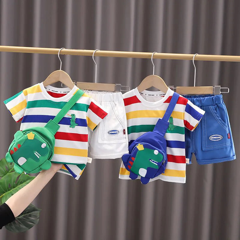Rainbow Dino 3-Piece Outfit β Colourful, Comfy & Full of Fun ππ¦