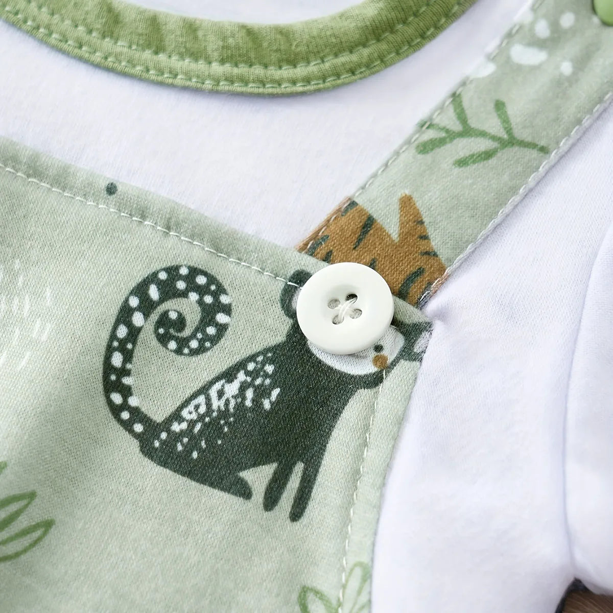 Jungle Safari Baby Romper – Wildly Cute, Comfy & Adventure-Ready 🐘🦒