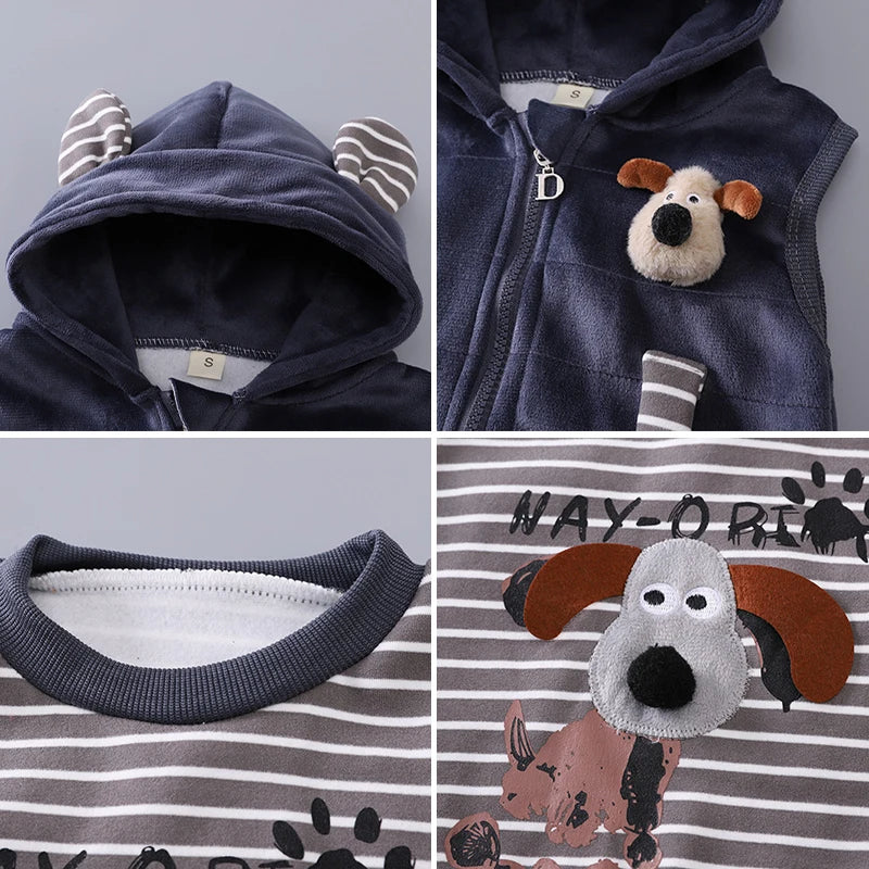 3-Piece Dog Ear Baby Outfit β Cosy, Playful & Paw-sitively Adorable πΎπΆ