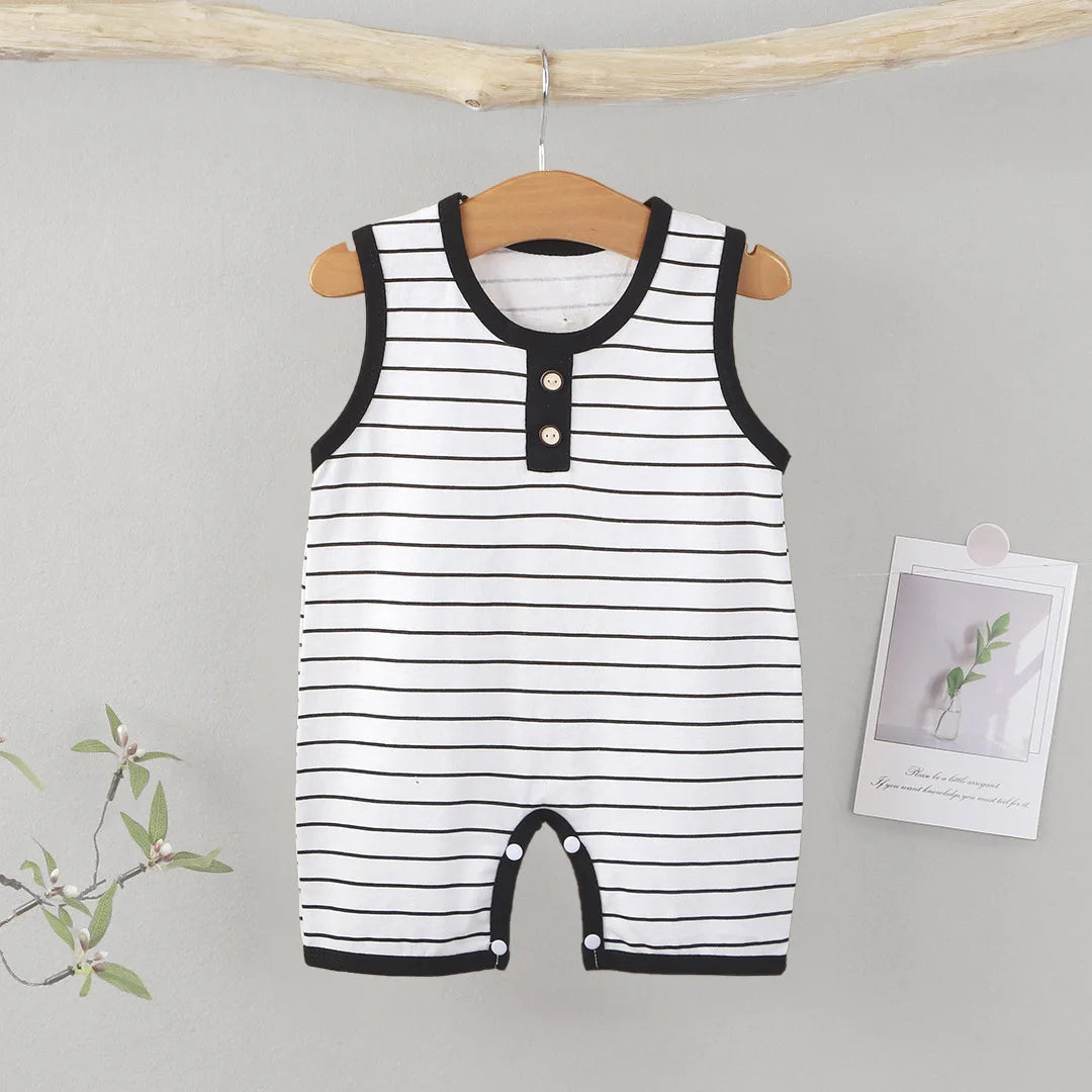 Baby Striped Romper – Sleeveless & Comfortable 🌞👶