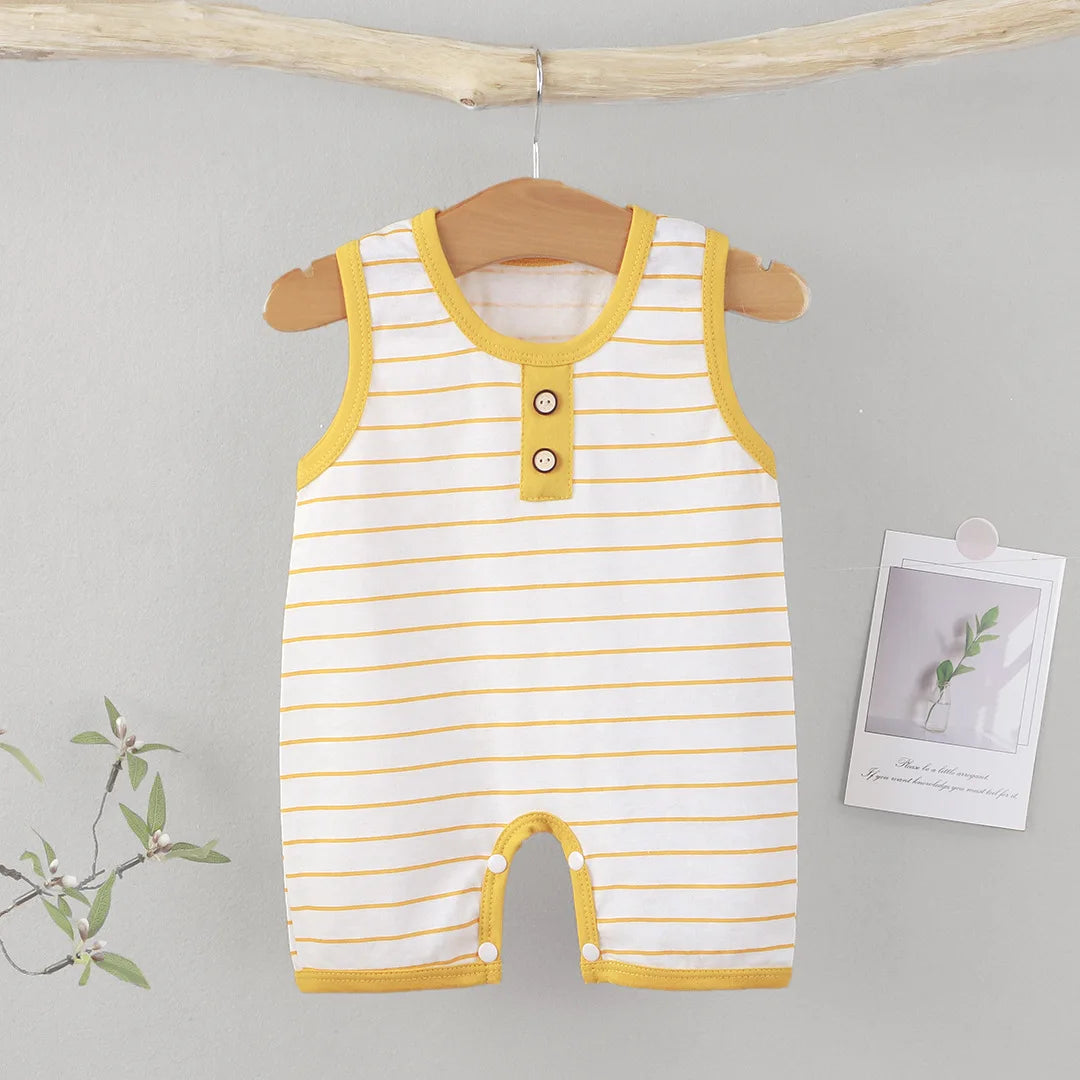 Baby Striped Romper – Sleeveless & Comfortable 🌞👶
