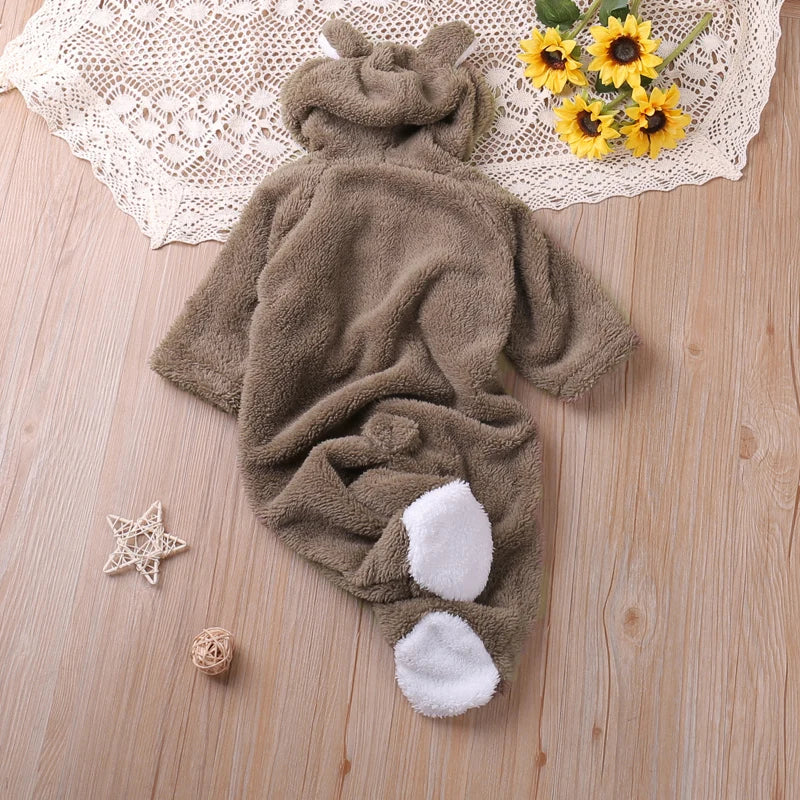 Baby Bear Hooded Onesie – Warm & Snuggly 🐻✨