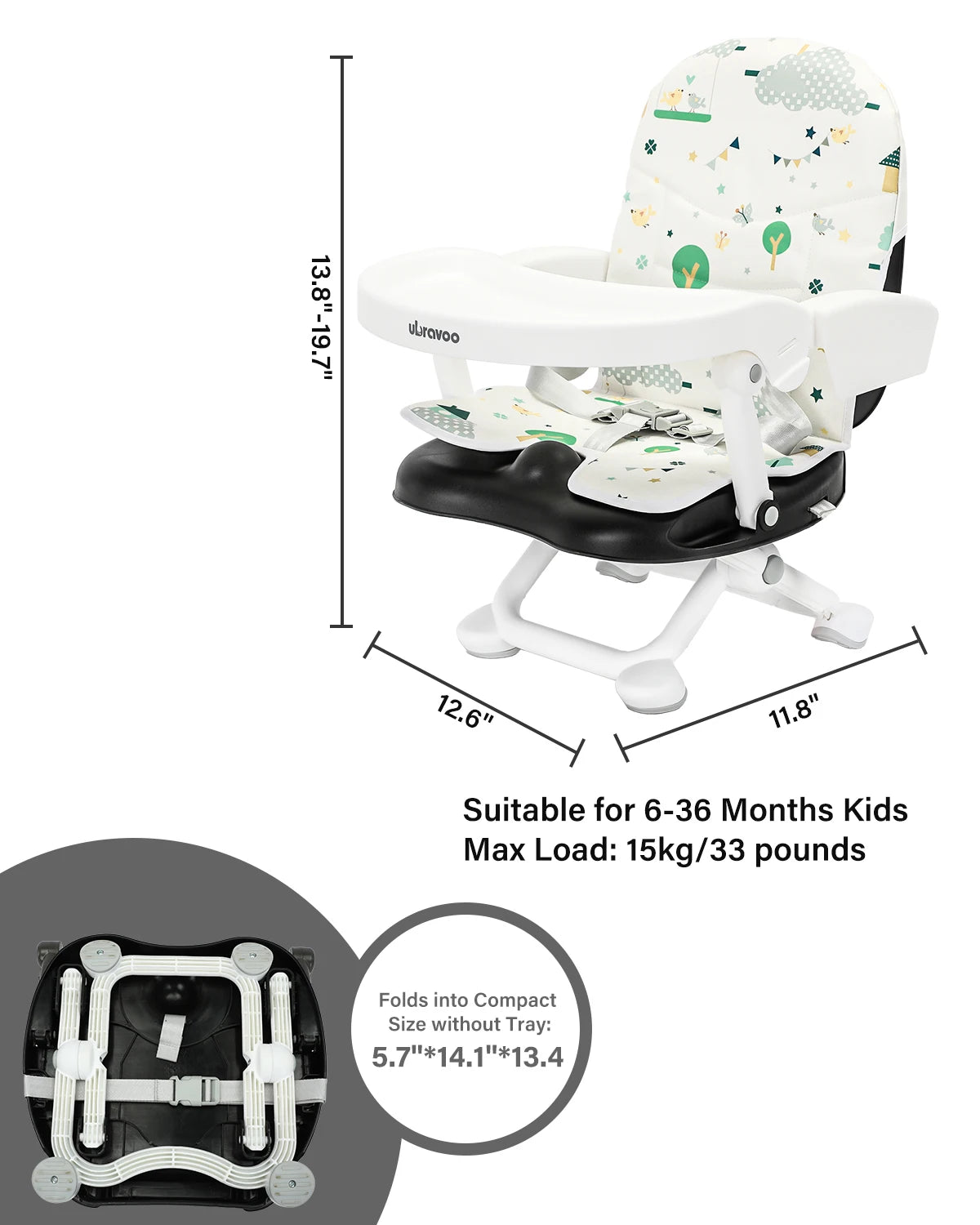 Baby Booster Chair – Foldable, Waterproof & Secure 🪑✨