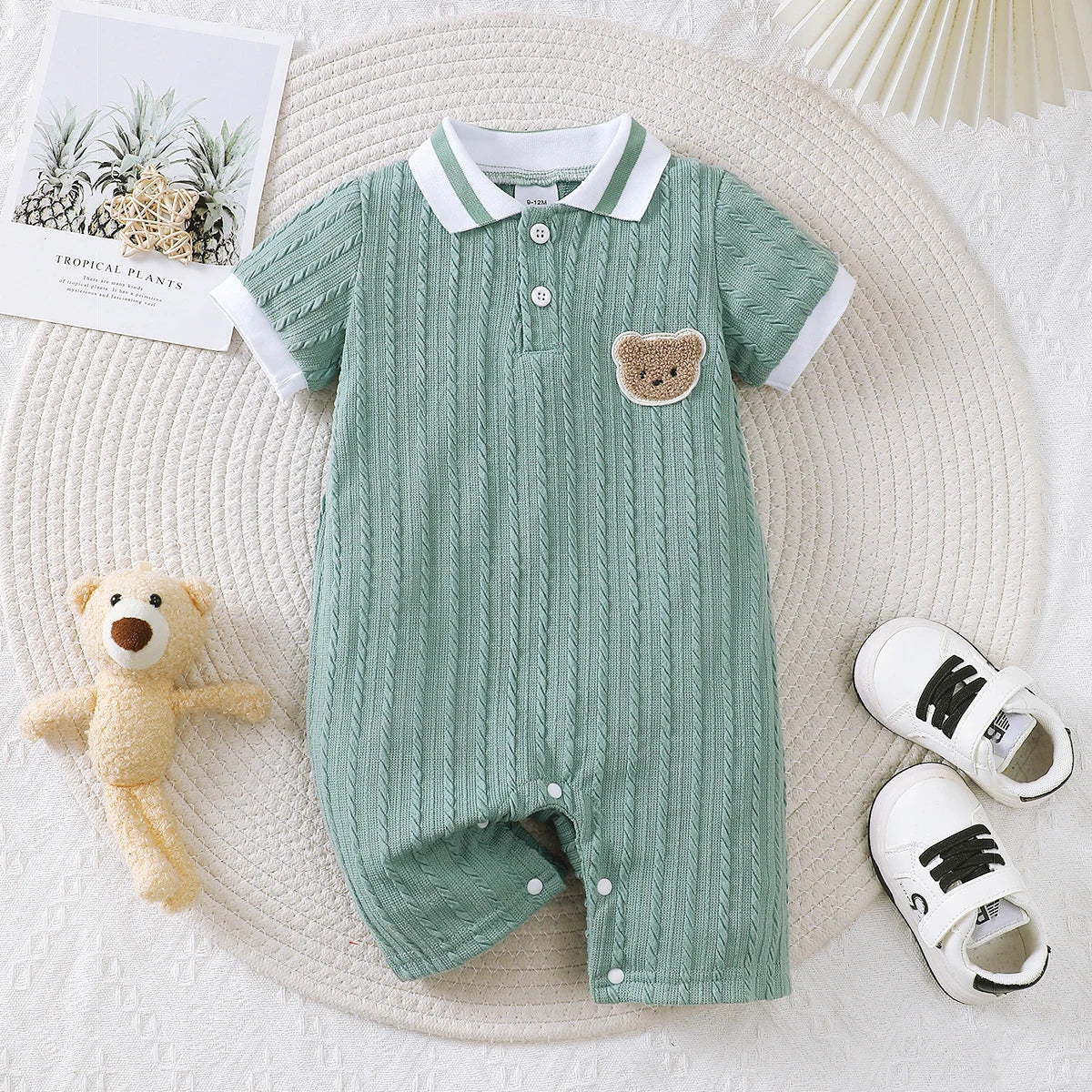 Baby Polo Romper – Comfy, Cute & Bear-Approved 🐻✨
