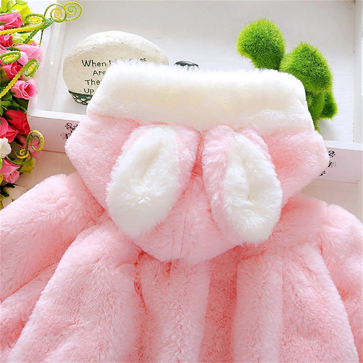 Bunny Hooded Plush Coat – Fluffy, Cosy & Full of Charm 🐰❄️