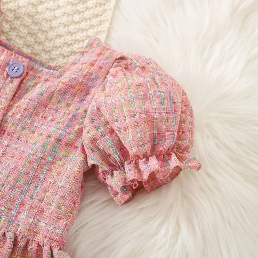 Gingham Button Top & Shorts Set – Playful, Light & Retro-Cute 🍒🌼
