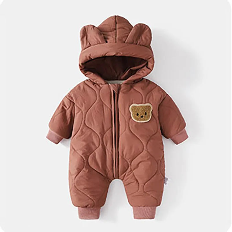 Quilted Bear Baby Romper – Cosy, Cuddly & Winter-Ready 🐻🧣