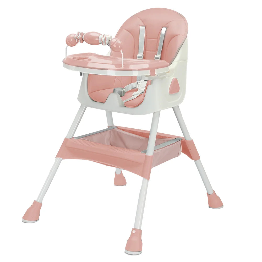 Foldable Baby High Chair – Adjustable, Safe & Space-Saving Design 🪑👶