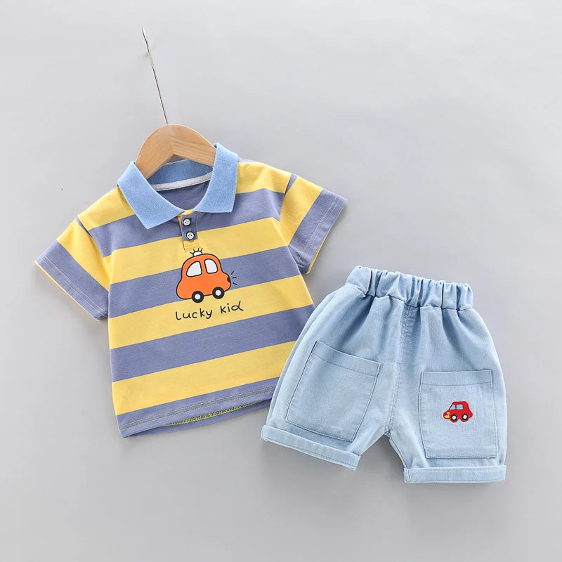 Lucky Kid Polo Set β Playful, Cool & Comfortable πβ¨