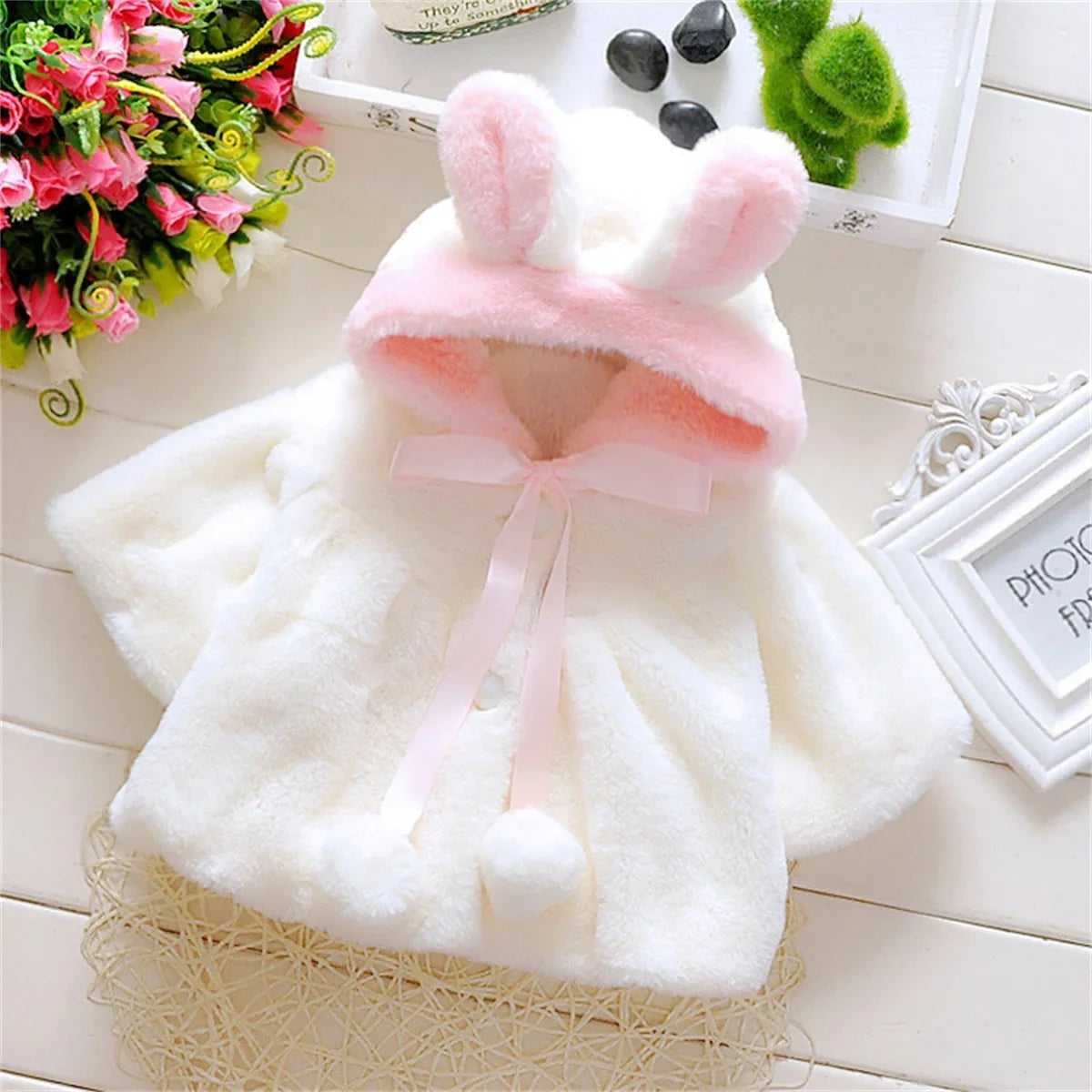 Bunny Hooded Plush Coat – Fluffy, Cosy & Full of Charm 🐰❄️