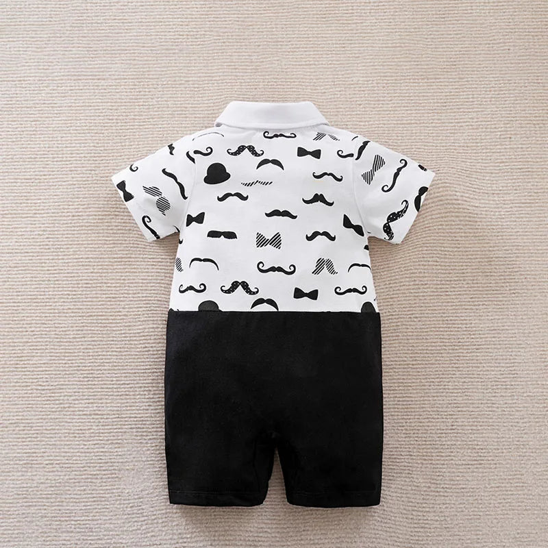 Little Gentleman Romper – Stylish, Soft, Smart & Easy to Wear 🎩🖤