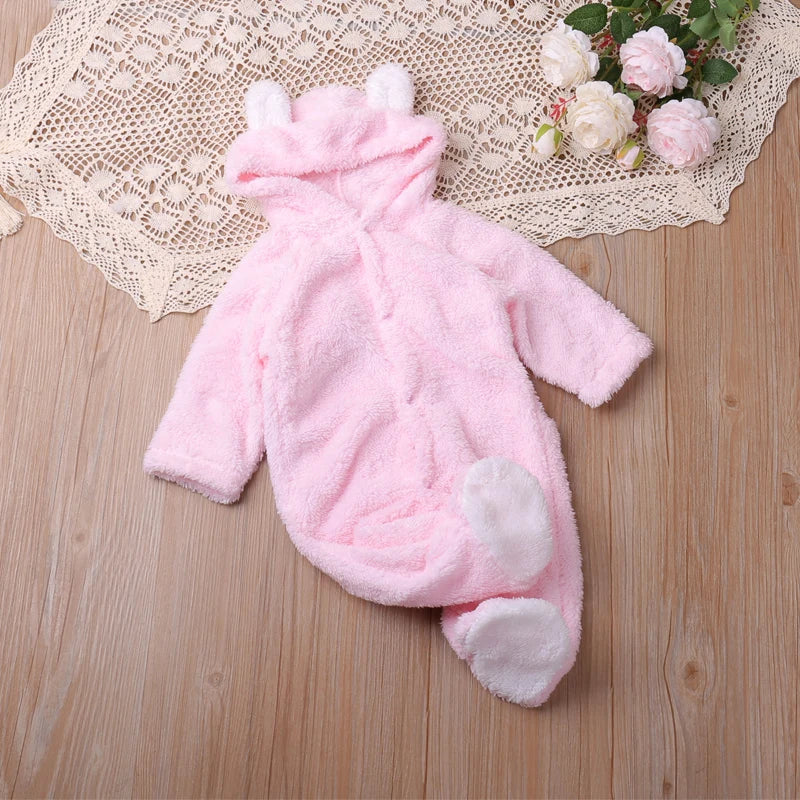 Baby Bear Hooded Onesie – Warm & Snuggly 🐻✨