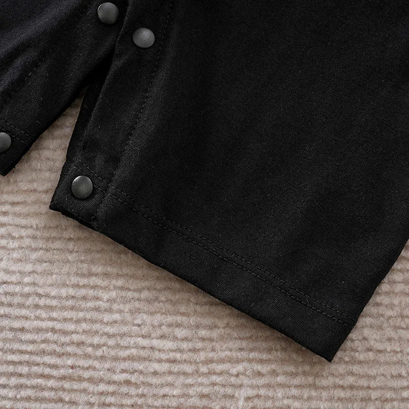 Little Gentleman Romper – Stylish, Soft, Smart & Easy to Wear 🎩🖤