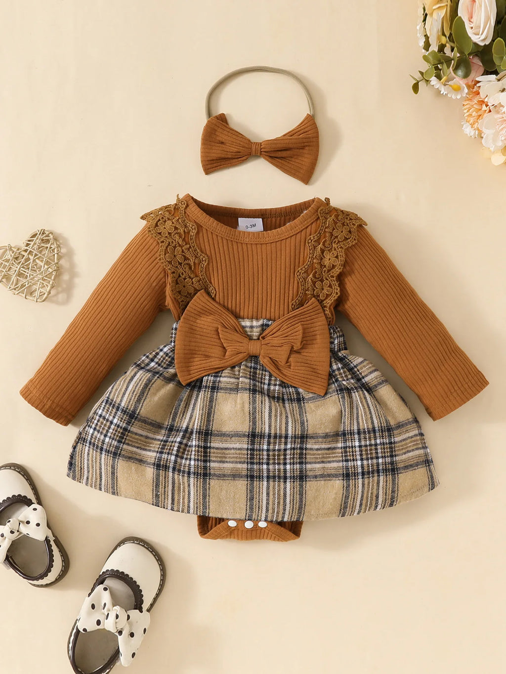 Autumn Bow Romper Dress – Cosy, Elegant & Made to Twirl 🍁🎀