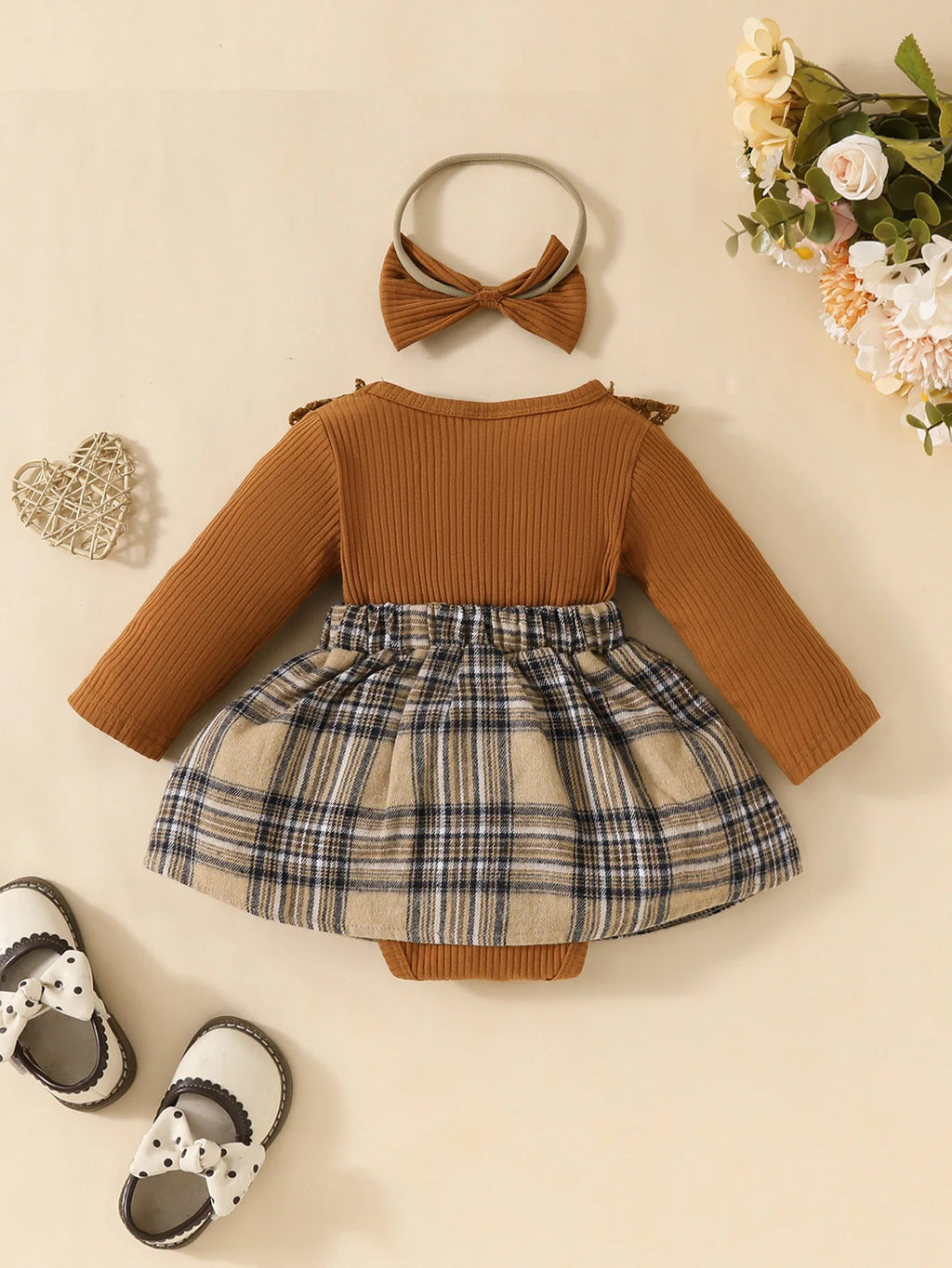 Autumn Bow Romper Dress – Cosy, Elegant & Made to Twirl 🍁🎀