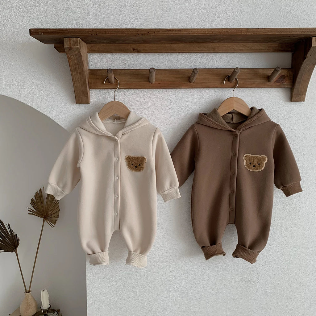 Baby Bear Hooded Onesie – Soft & Snuggly 🐻✨