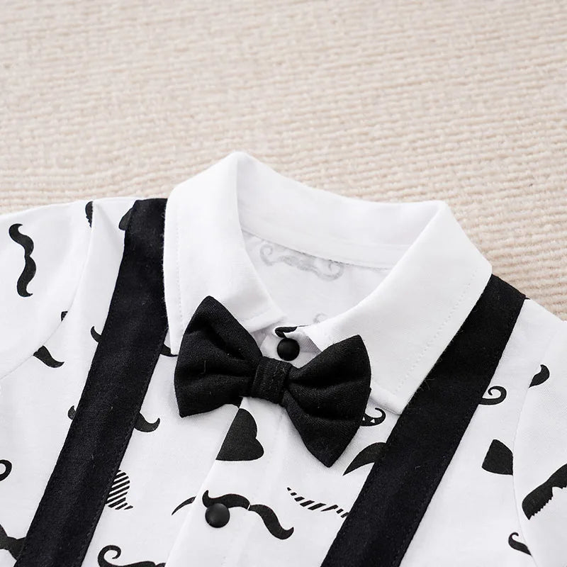Little Gentleman Romper – Stylish, Soft, Smart & Easy to Wear 🎩🖤