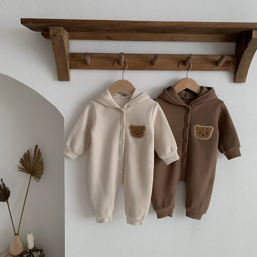 Baby Bear Hooded Onesie – Soft & Snuggly 🐻✨