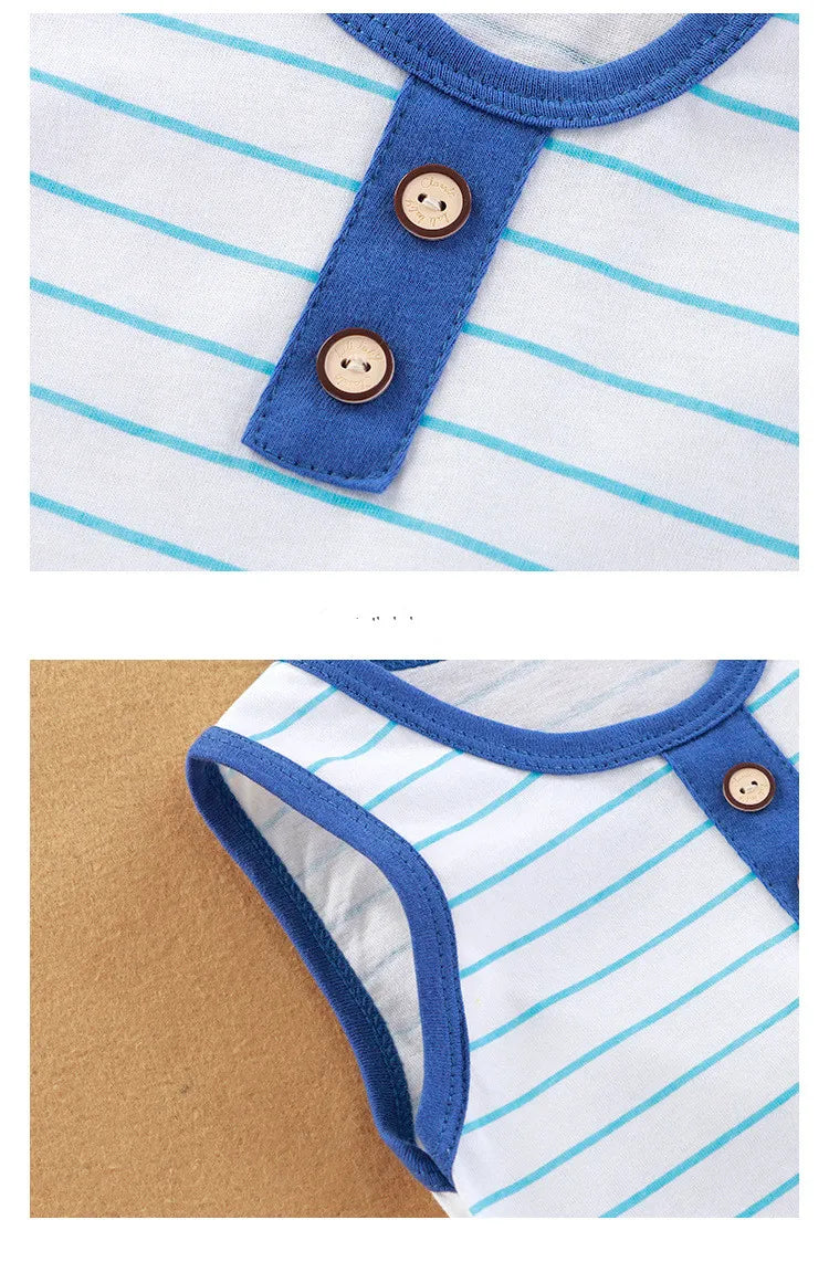 Baby Striped Romper – Sleeveless & Comfortable 🌞👶
