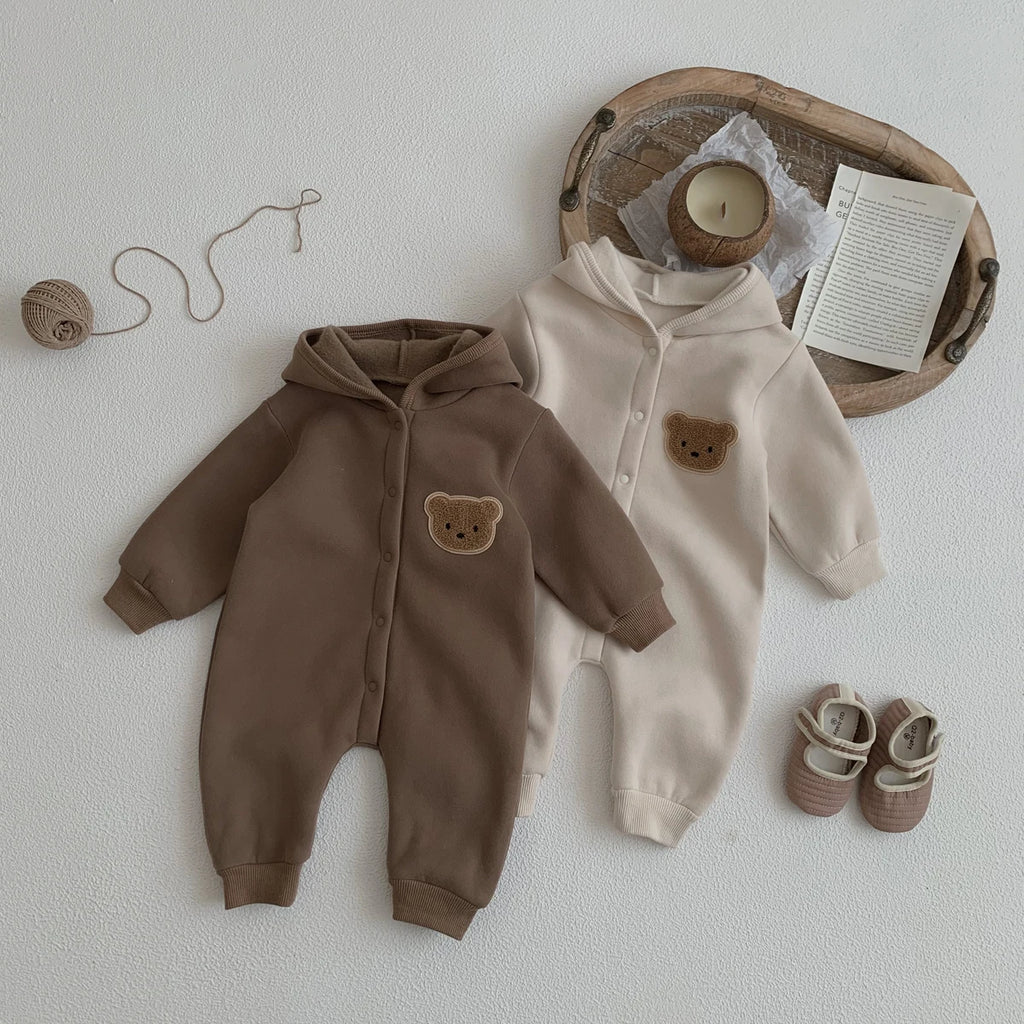 Baby Bear Hooded Onesie – Soft & Snuggly 🐻✨