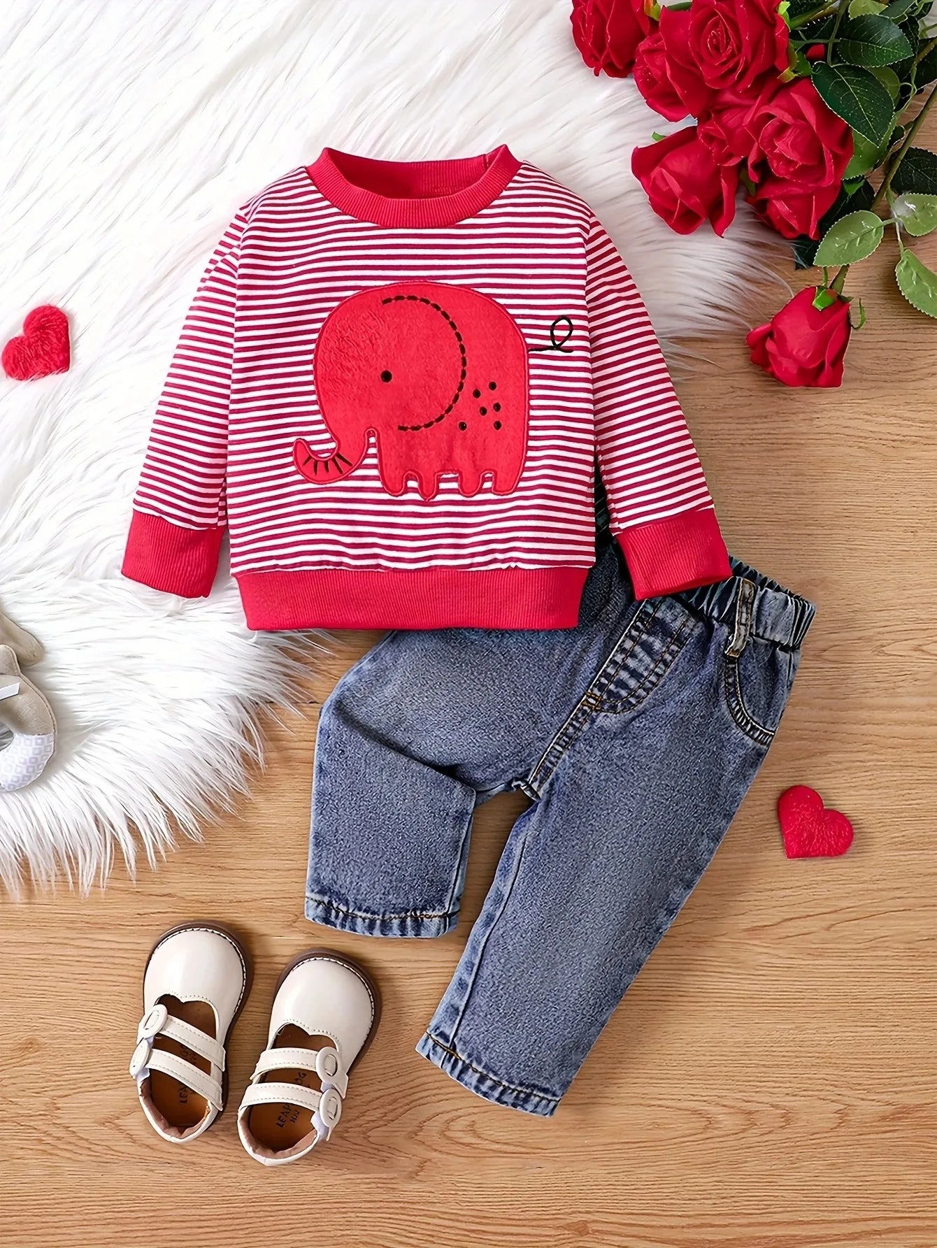 Baby Elephant Outfit Set – Soft, Stretchy & Everyday Ready 🐘👖